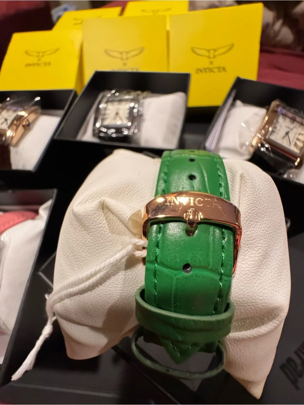 Invicta Women's Leather-Strap Dress Watch Bundle